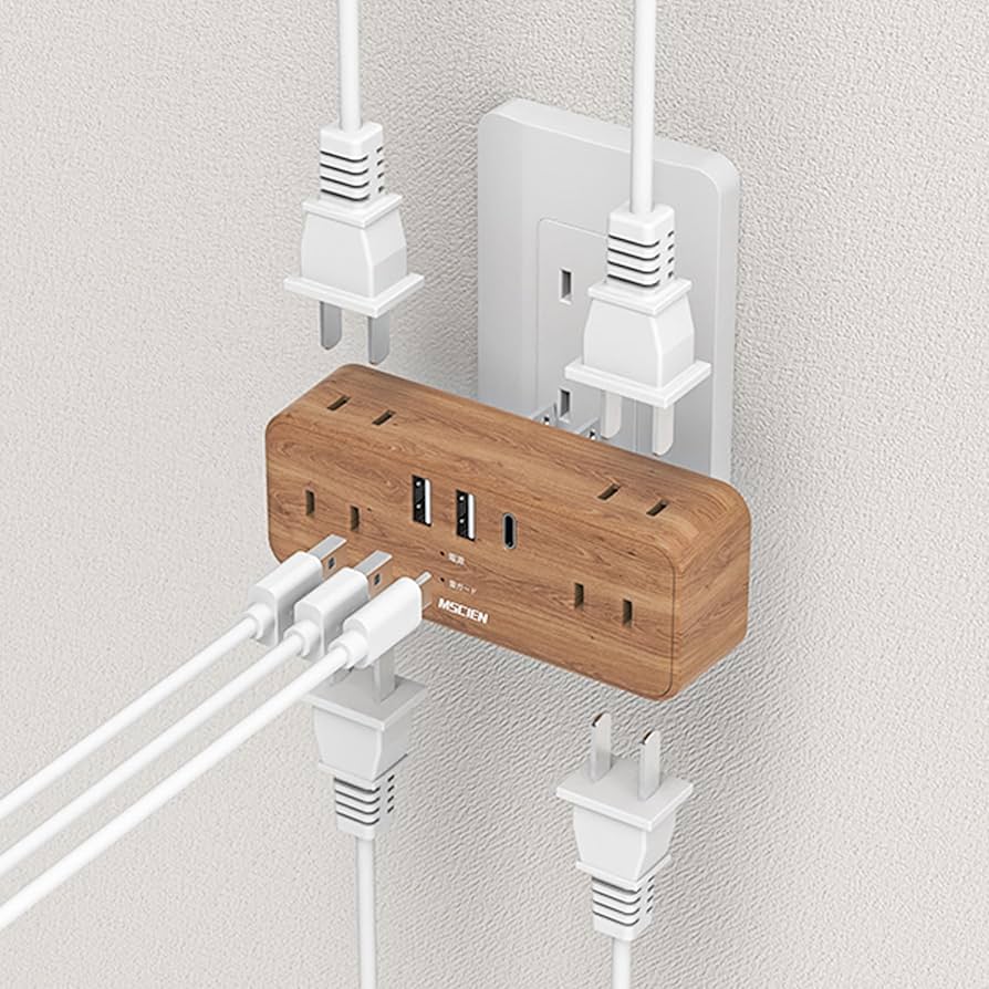 木目調デスク 電源・USBコンセント付き 木目テーブルとベストマッチ。クランプ構造採用、USBもついた